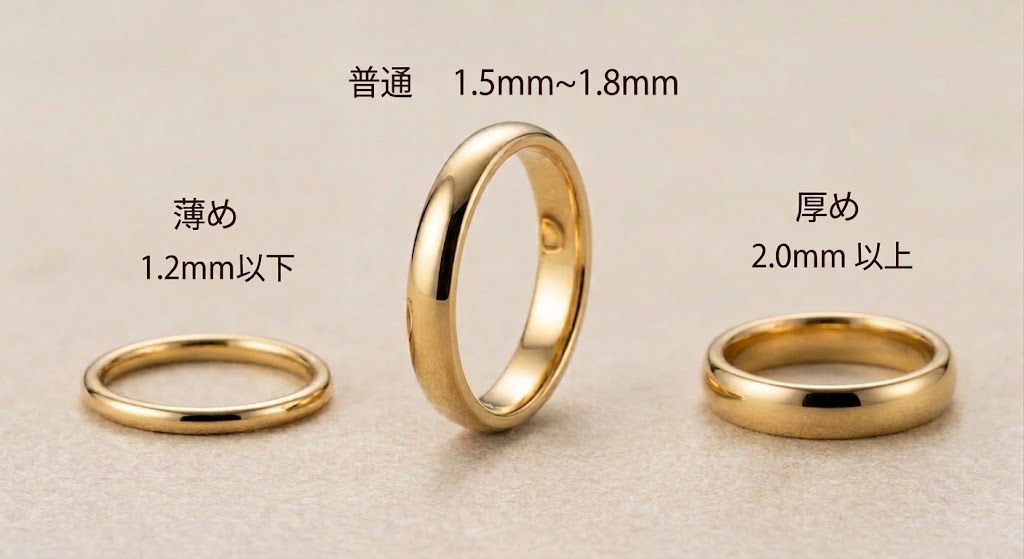 指輪の厚み 普通のバランス